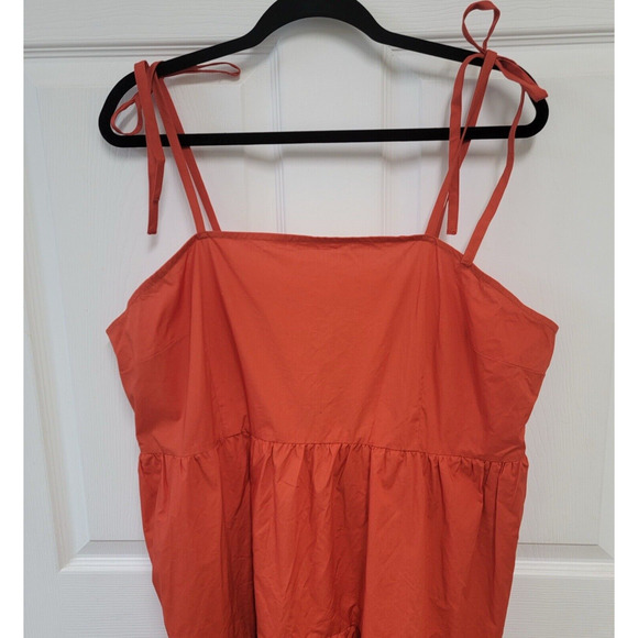 Who What Wear Sleeveless Baby Doll High Low Sundress Red Clay Women's Size XXL - Picture 5 of 11